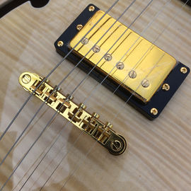 New style high-quality hollow body jazz electric guitar, flamed maple top electric guitar supplier