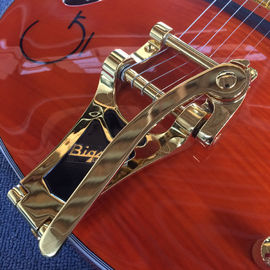 New style high-quality hollow body jazz electric guitar, Double F holes,Tremolo system ,Flame Maple top supplier