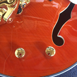 New style high-quality hollow body jazz electric guitar, Double F holes,Tremolo system ,Flame Maple top supplier