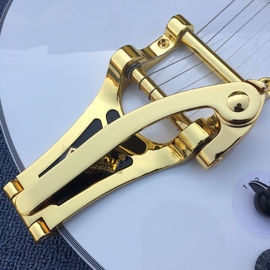 High quality hollow body jazz electric guitar,The White Guitar, the real abalone mother inlaid with the finger plate supplier