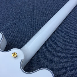 High quality hollow body jazz electric guitar,The White Guitar, the real abalone mother inlaid with the finger plate supplier