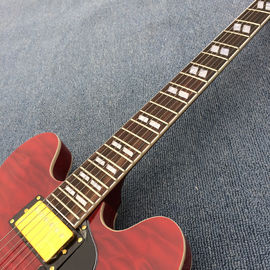 New style high quality custom hollow body Jazz electric guitar, double F hole jazz electric guitar in Sunburst supplier