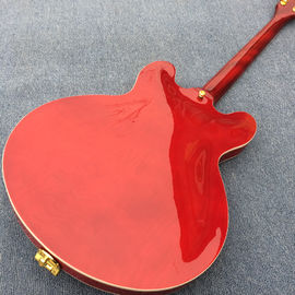 New style high quality custom hollow body Jazz electric guitar, double F hole jazz electric guitar in Sunburst supplier