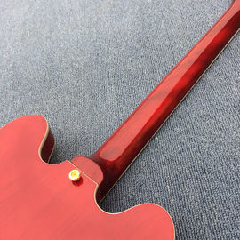 New style high quality custom hollow body Jazz electric guitar, double F hole jazz electric guitar in Sunburst supplier