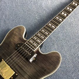 High quality ebony fingerboard, double jack, double F holes Jazz Electric Guitar supplier