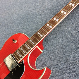New style high quality hollow body jazz electric guitar, Tremolo system ,Cherry burst color supplier