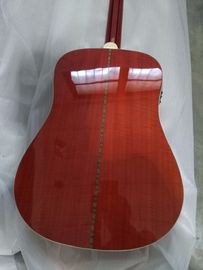 Best quality Dove style solid AAA spruce wood top flame maple back and side acoustic electric Guitar supplier