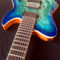 7 strings Blue electric guitar supplier