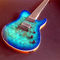 7 strings Blue electric guitar supplier