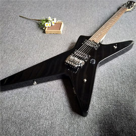 7 strings Blue electric guitar in black supplier