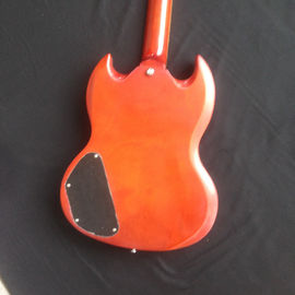 New arrival orange SG electric guitar with silvery accessories from China supplier supplier