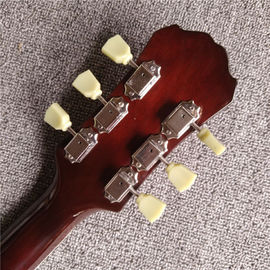 Hot sales hollow body electric guitar with wine color and silvery spare parts supplier