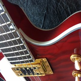 Grand Transparent red, gold tremolo. Free delivery, picture real shooting 333 jazz old electric guitar quilted maple top supplier