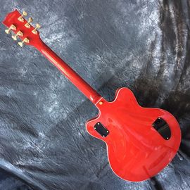 Grand Transparent red, gold tremolo. Free delivery, picture real shooting 333 jazz old electric guitar quilted maple top supplier