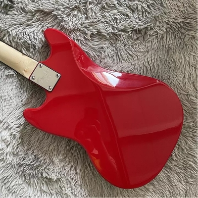 Custom Fender Mustang Style Electric Guitar in Red S-S Pickups Chrome Hardware supplier