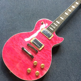 New high quality LP electric guitar, Ebony Fingerboard,frets binding,Quilte Maple top ,Real Abalone inlay supplier