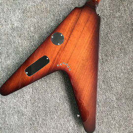 Emerald natural Flying V Electric Guitar China OEM Custom Body flying v guitar& Kits supplier