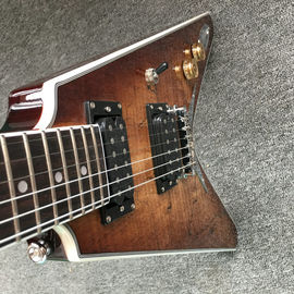 Emerald natural Flying V Electric Guitar China OEM Custom Body flying v guitar& Kits supplier