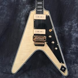 China Flying V Guitar. electric guitar. Good sound quality flying v electric guitar natural color supplier