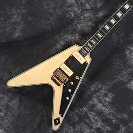China Flying V Guitar. electric guitar. Good sound quality flying v electric guitar natural color supplier