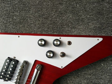 Red Unusual Shaped Flying V Electric Guitar,Rosewood Fingerboard supplier
