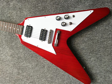 Red Unusual Shaped Flying V Electric Guitar,Rosewood Fingerboard supplier