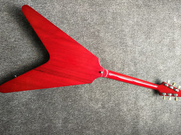 Red Unusual Shaped Flying V Electric Guitar,Rosewood Fingerboard supplier