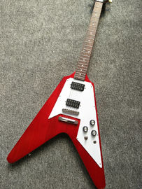 Red Unusual Shaped Flying V Electric Guitar,Rosewood Fingerboard supplier