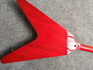 Red Unusual Shaped Flying V Electric Guitar,Rosewood Fingerboard supplier