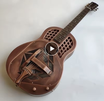 Resonator Guitar, Resophonic Guitars, Metal Brass Body Duolian Guitar supplier