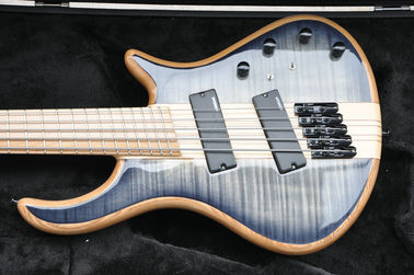 5 string custom bass guitar fanned frets electric bass guitar neck through body supplier