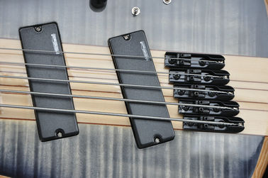 5 string custom bass guitar fanned frets electric bass guitar neck through body supplier