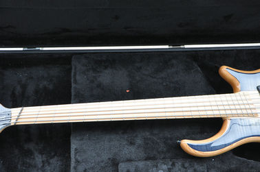 5 string custom bass guitar fanned frets electric bass guitar neck through body supplier