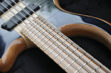 5 string custom bass guitar fanned frets electric bass guitar neck through body supplier