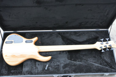 5 string custom bass guitar fanned frets electric bass guitar neck through body supplier