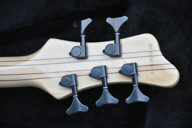 5 string custom bass guitar fanned frets electric bass guitar neck through body supplier