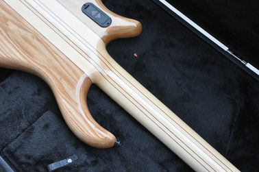 5 string custom bass guitar fanned frets electric bass guitar neck through body supplier