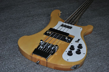 4 string electric bass guitar Natural Alder body Maple neck through body Rosewood fingerboard RIC custom bass guitar supplier