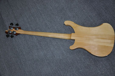 4 string electric bass guitar Natural Alder body Maple neck through body Rosewood fingerboard RIC custom bass guitar supplier