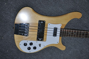 4 string electric bass guitar Natural Alder body Maple neck through body Rosewood fingerboard RIC custom bass guitar supplier