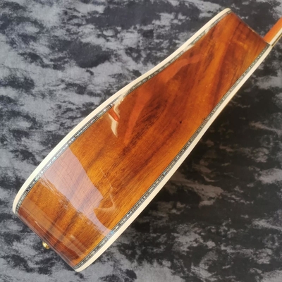 Custom 41-inch all-KOA wood ebony fingerboard, dreadnought, D45 Martin style, abalone inlaid acoustic guitar supplier