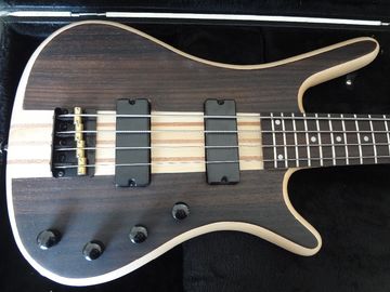 4 string bass guitar walnut wood top with Ash body Original bridges Neck through body MOP dot inlay on rosewood fretboar supplier