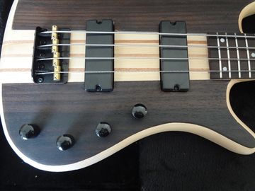 4 string bass guitar walnut wood top with Ash body Original bridges Neck through body MOP dot inlay on rosewood fretboar supplier