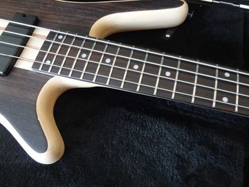 4 string bass guitar walnut wood top with Ash body Original bridges Neck through body MOP dot inlay on rosewood fretboar supplier