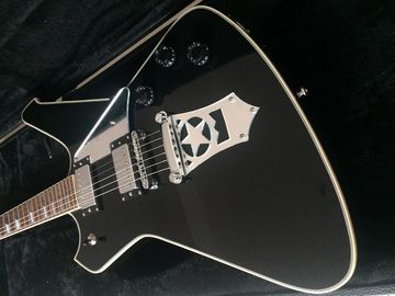Wash6 strings abnormity signature model electric guitar mirror pickguard grover tuner custom guitar glossy black supplier