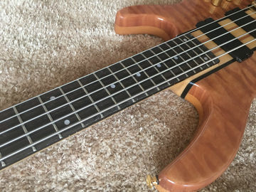 Custom bass guitar Ken smith bass 5 string Neck through body Golden hardwares Wilkson bridges original Dot inlay and act supplier