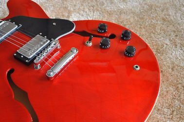 Factory supply Red G es335 electric jazz guitar semi-hollow arched top ES 335 jazz guitar supplier