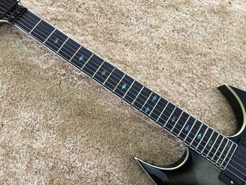 B.C.RICH custom guitar Black Floyd rose Quilted maple body with EMG active pickups Ebony fretsboard colorized MOP inlay supplier