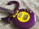 Custom guitar shop prince guitar Purple color boat anchor electric guitar with golden hardwares plastic pickguard supplier