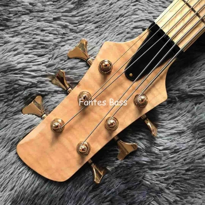 Neck Through Body Ash Wood 6 Strings ButterFY Style Electric Bass 940mm Scale Lengthen supplier